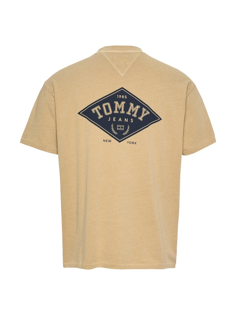 Tommy Hilfiger Pamuk Bej Erkek Kısa Kollu T-Shirt - DM0DM20806ACT
