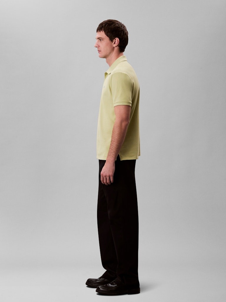Calvin Klein Erkek Sarı Düğmeli Polo Yaka T Shirt
