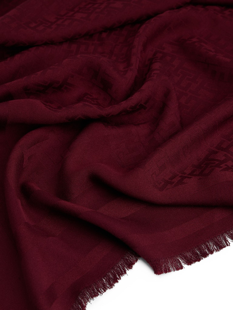 Tommy Hilfiger Kadın Bordo Şal