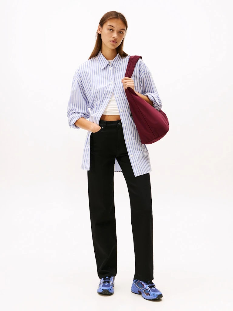 Tommy Hilfiger Kadın Gri  Düz Kesim Kira Jean Pantolon