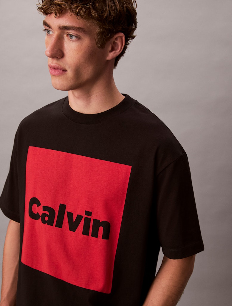 Calvin Klein Erkek Siyah  O Yaka Logolu T-Shirt