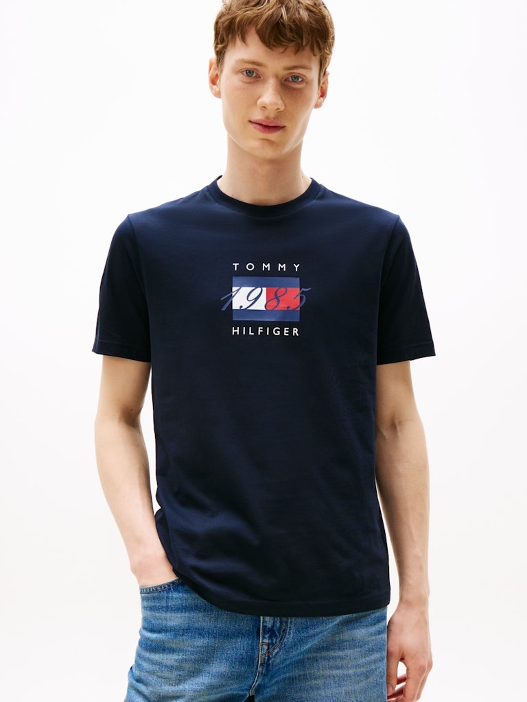 Tommy Hilfiger Erkek Lacivert T-Shirt