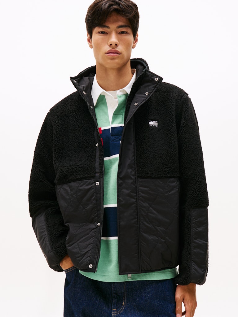 Tommy Hilfiger Erkek Siyah  Teddy  Mont
