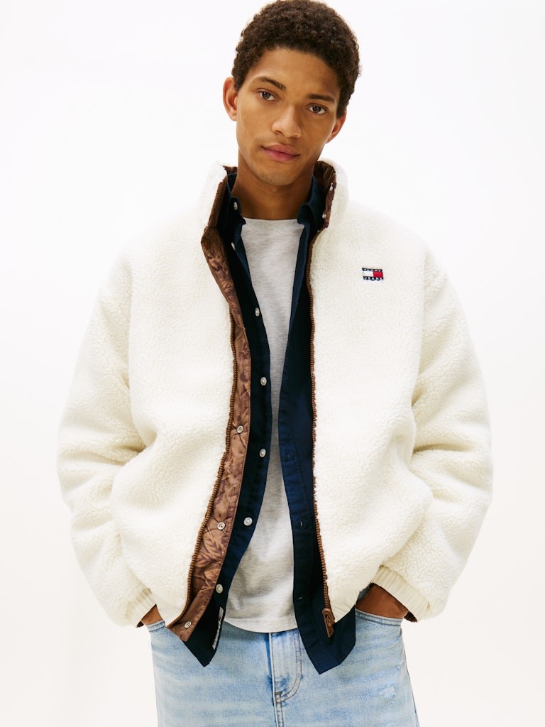 Tommy Hilfiger Erkek Kahverengi Teddy Çift Taraflı Mont