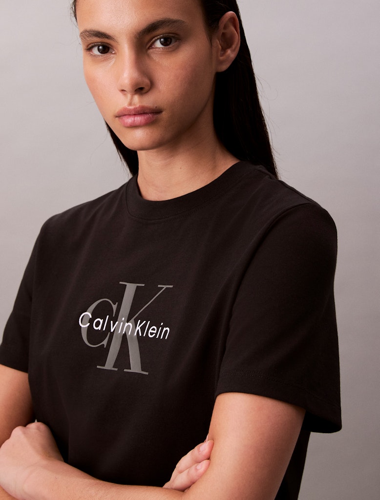 Calvin Klein Pamuk Siyah Kadın Kısa Kollu T-Shirt