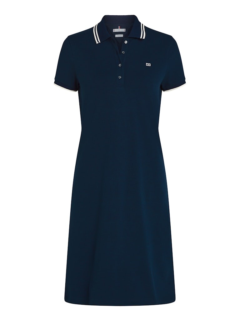 Tommy Hilfiger Pamuk Lacivert Kadın Polo Elbise - WW0WW45532C1G