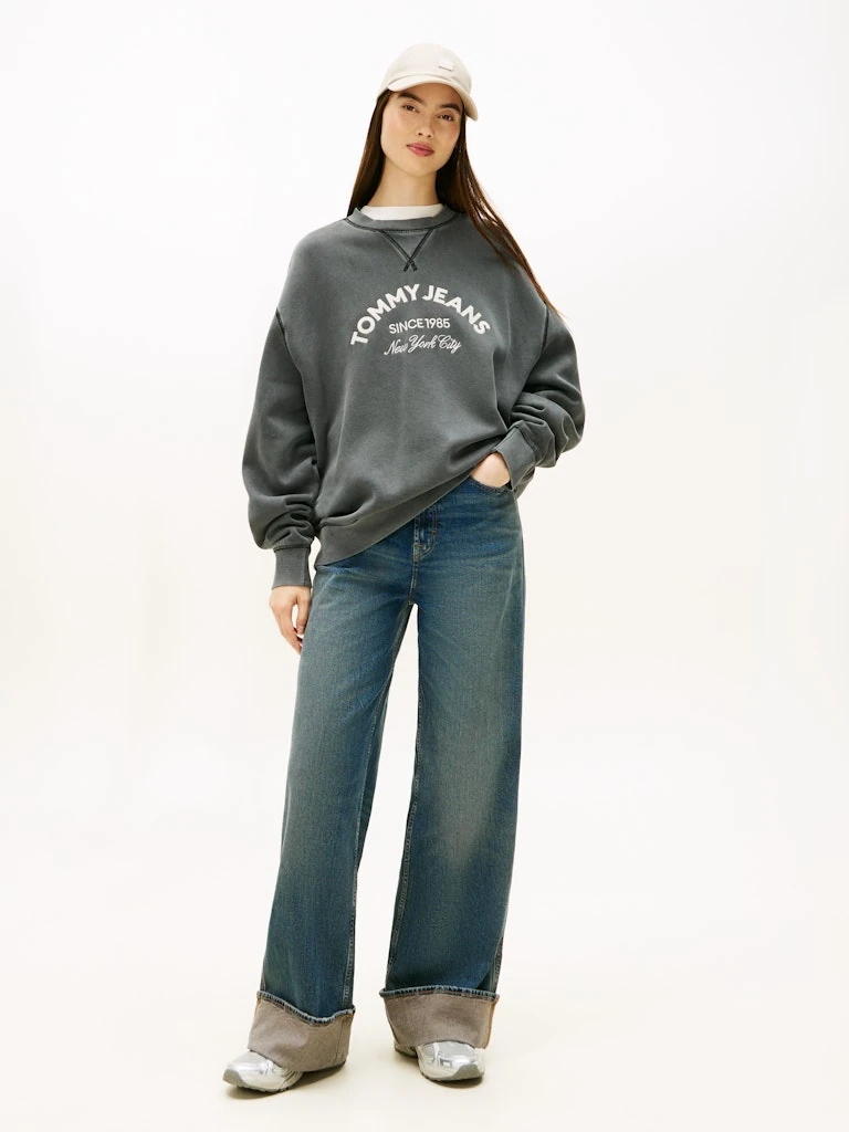 Tommy Hilfiger Kadın Gri Kısa Taban Sneakers