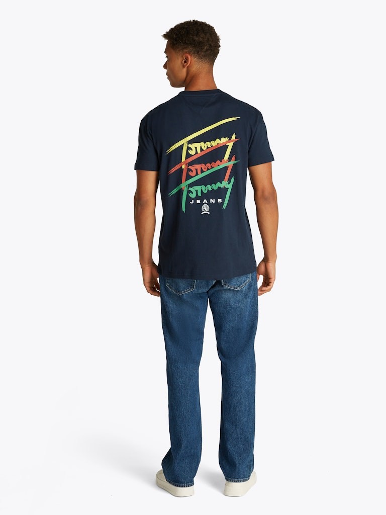 Tommy Hilfiger Rejeneratif Pamuk Lacivert Erkek Kısa Kollu T-Shirt - DM0DM20771C1G