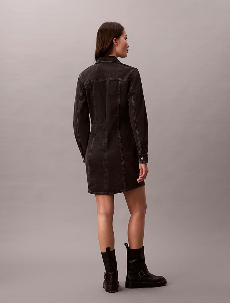 Calvin Klein Kadın Siyah  Kot  Elbise