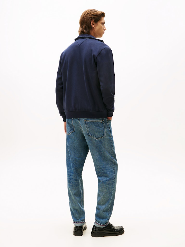 Tommy Hilfiger Erkek Tam Fermuar Lacivert Sweatshirt