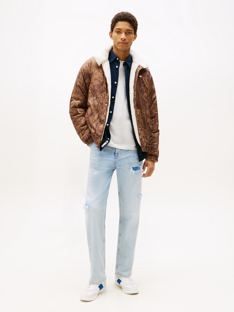 Tommy Hilfiger Erkek Kahverengi Teddy Çift Taraflı Mont