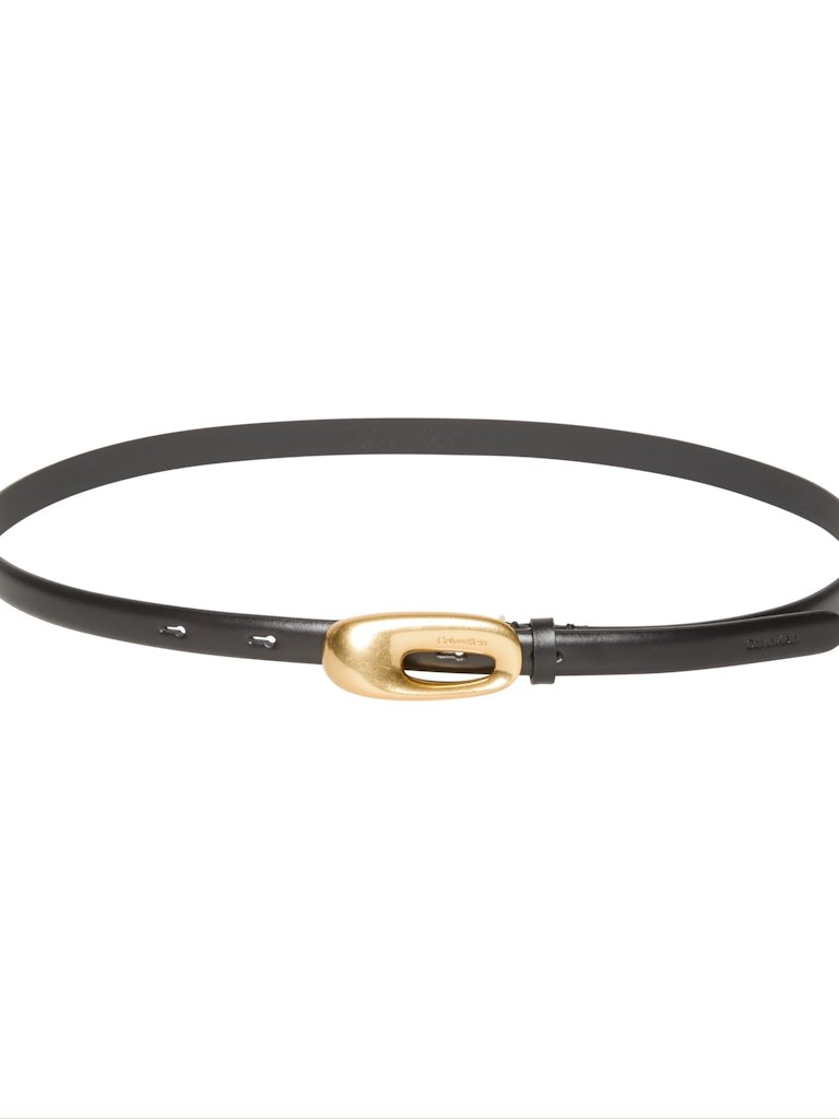 Calvin Klein Kadın Siyah Deri Kemer 1,5 cm Kemer