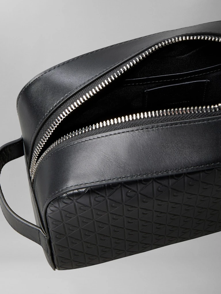 Calvin Klein Erkek Siyah Deri Washbag Çanta