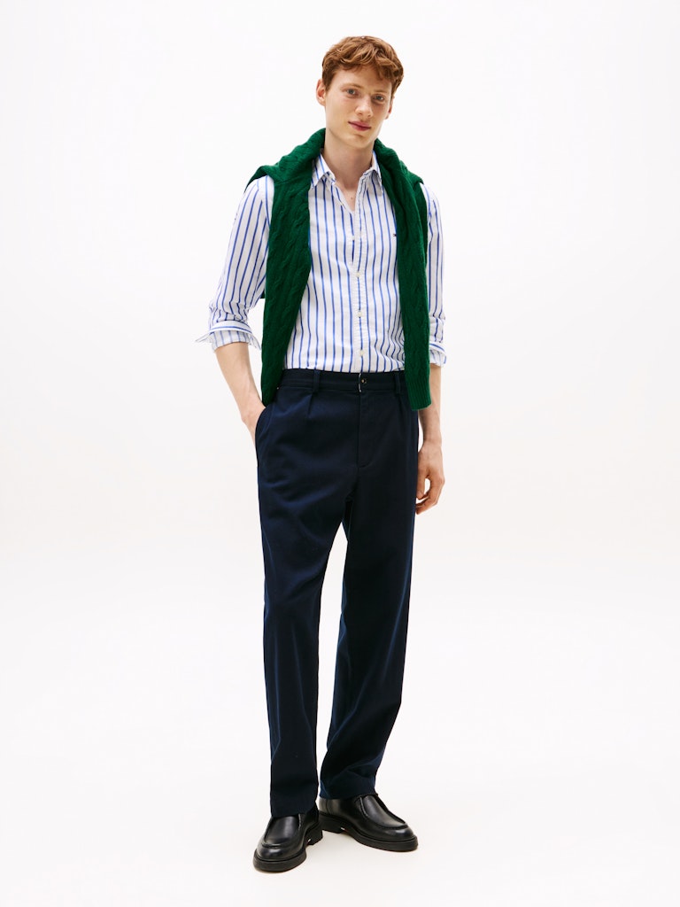Tommy Hilfiger Erkek Oxford Normal Kesim Bej Gömlek