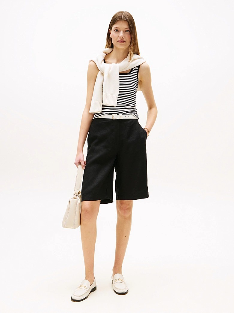 Tommy Hilfiger Kadın Siyah Atlet T Shirt - WW0WW454440AP