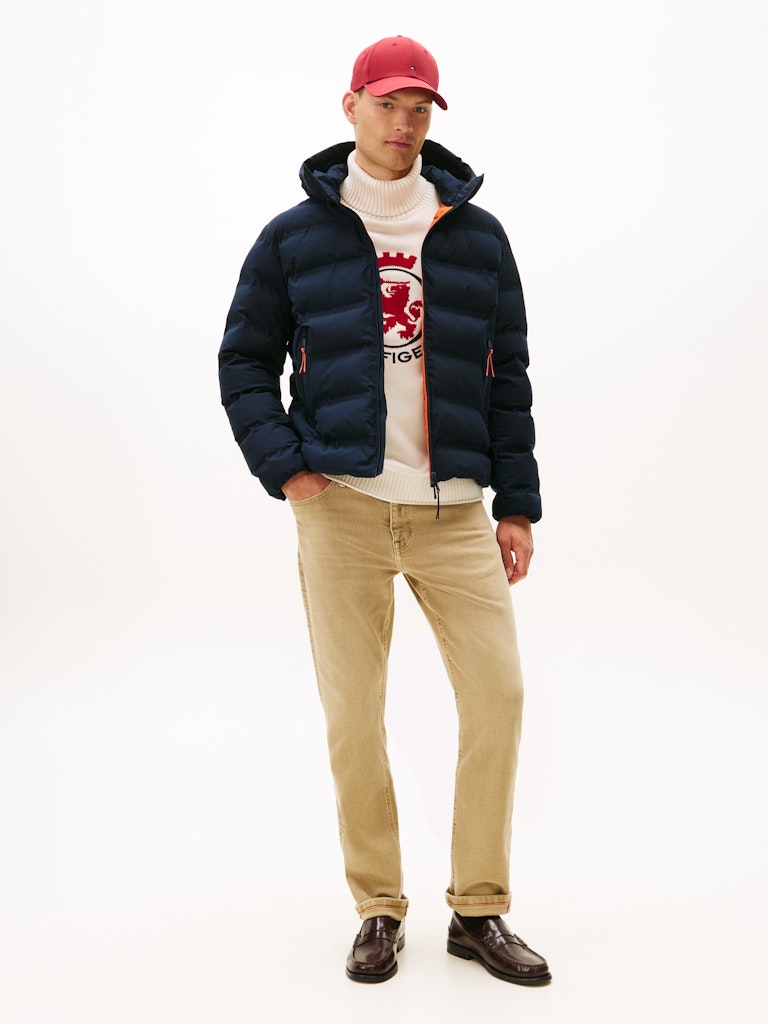 Tommy Hilfiger Erkek Tech Kapşonlu Lacivert Mont