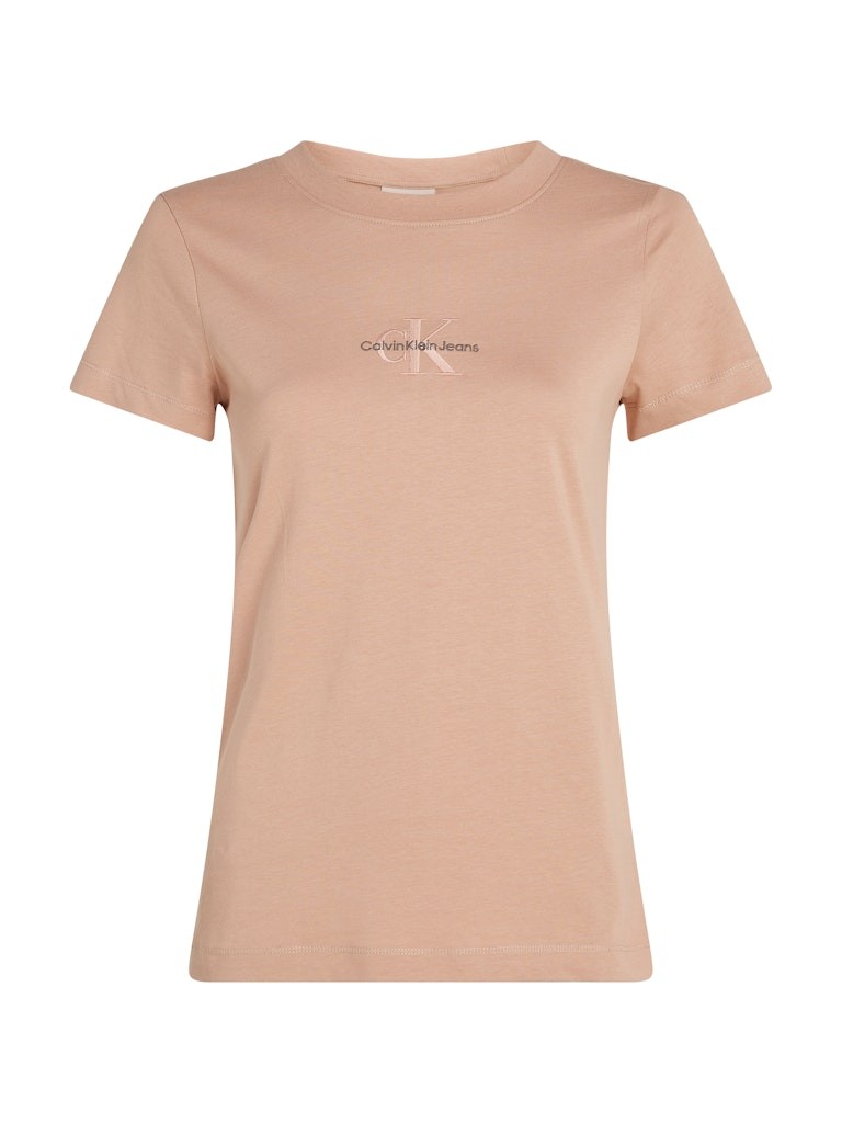 Calvin Klein Rejeneratif Pamuk Vizon Kadın Kısa Kollu T-Shirt - J20J223563TGW