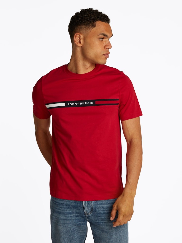 Tommy Hilfiger Rejeneratif Pamuk Kırmızı Erkek Kısa Kollu T-Shirt