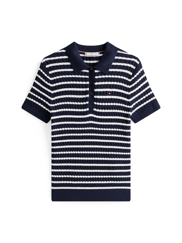 Tommy Hilfiger Kadın Lacivert Polo Yaka Triko - WW0WW414740BB