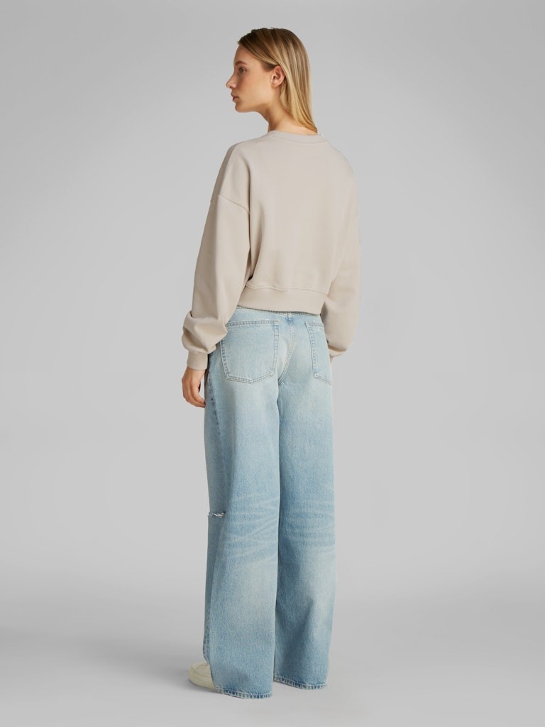 Calvin Klein Pamuk Gri Kadın O Yaka Sweatshirts - J20J224743PDH