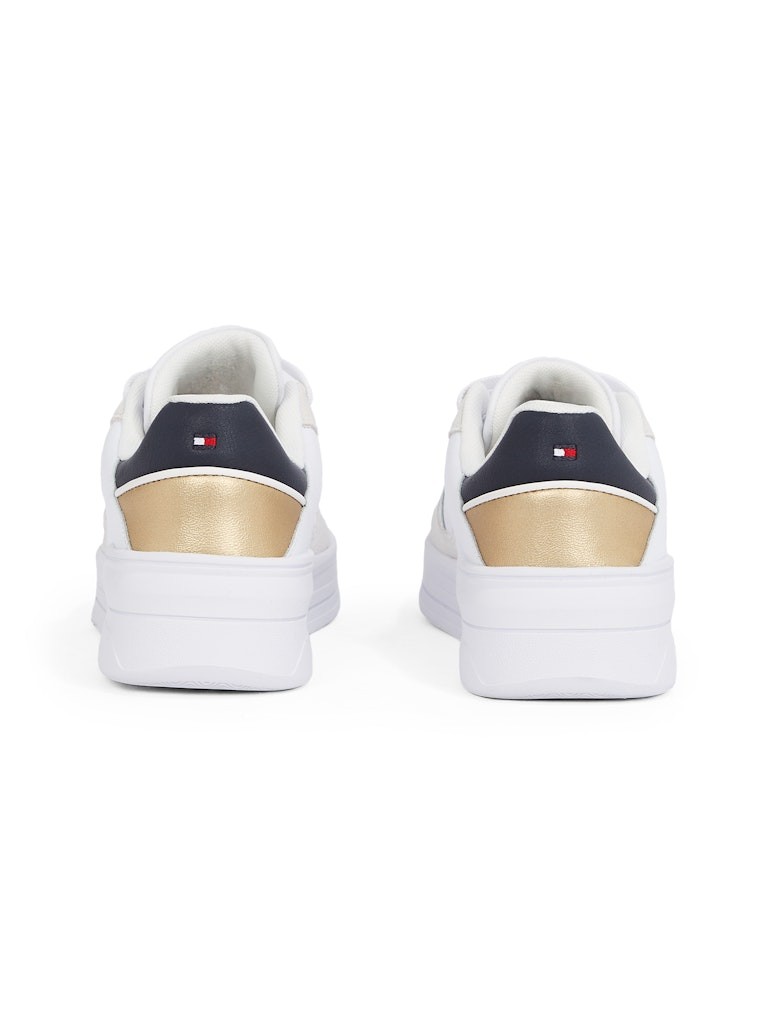 Tommy Hilfiger Beyaz Kadın Kısa Taban Sneakers - FW0FW08615YBS