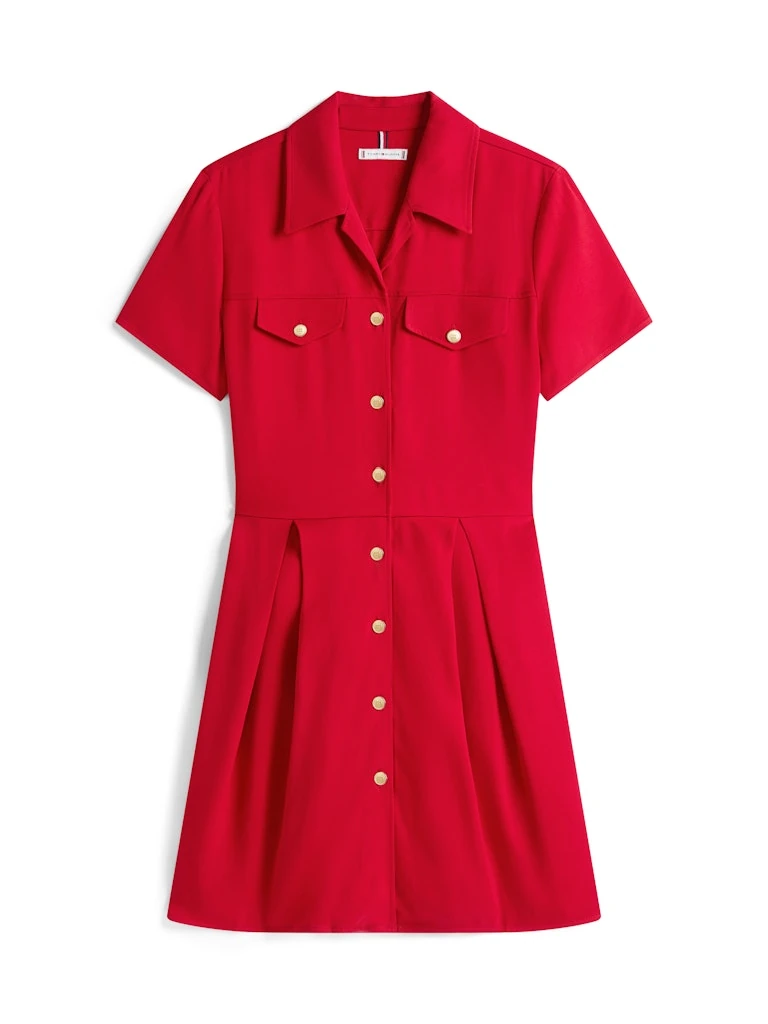 Tommy Hilfiger Kadın Kırmızı Elbise