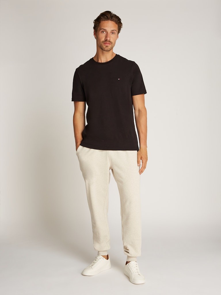 Tommy Hilfiger Bisiklet Yaka Siyah Erkek T-Shirt - MW0MW37267BDS