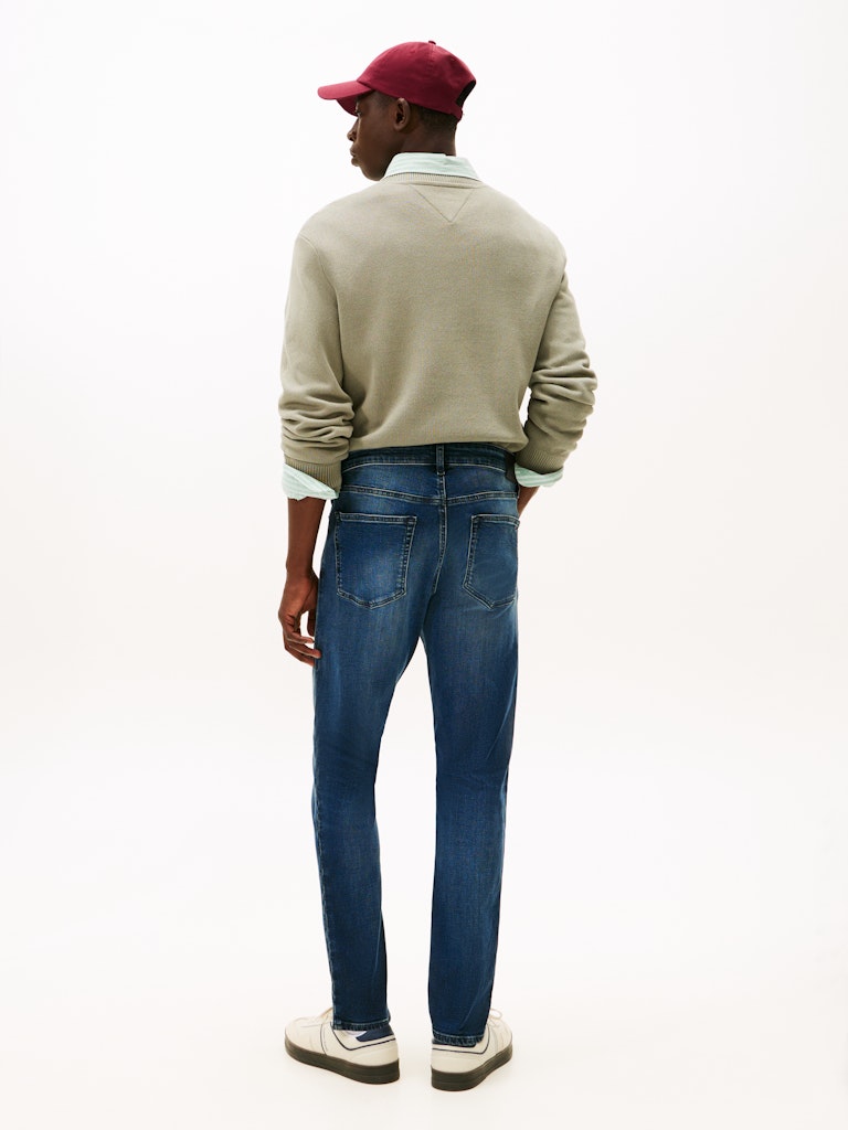 Tommy Hilfiger Erkek Mavi  Tapered Kesim Austin Jean Pantolon
