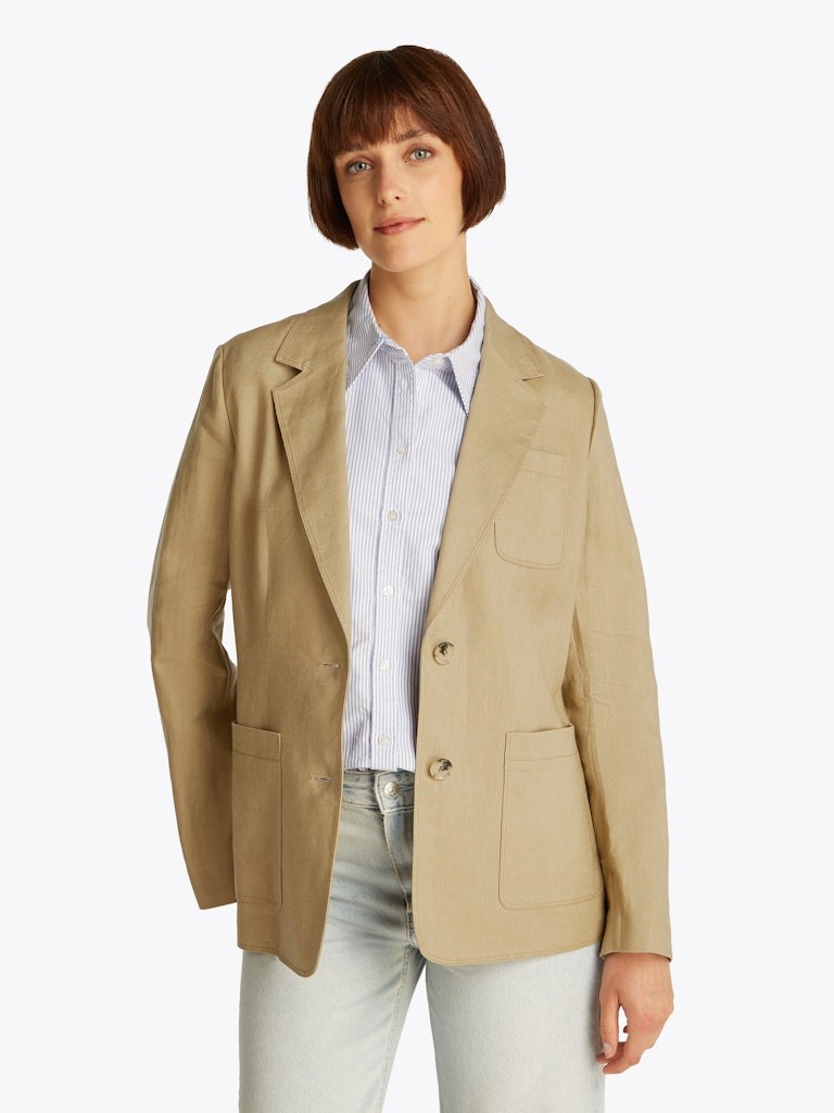 Tommy Hilfiger Keten Bej Kadın Blazer - WW0WW44757AEH