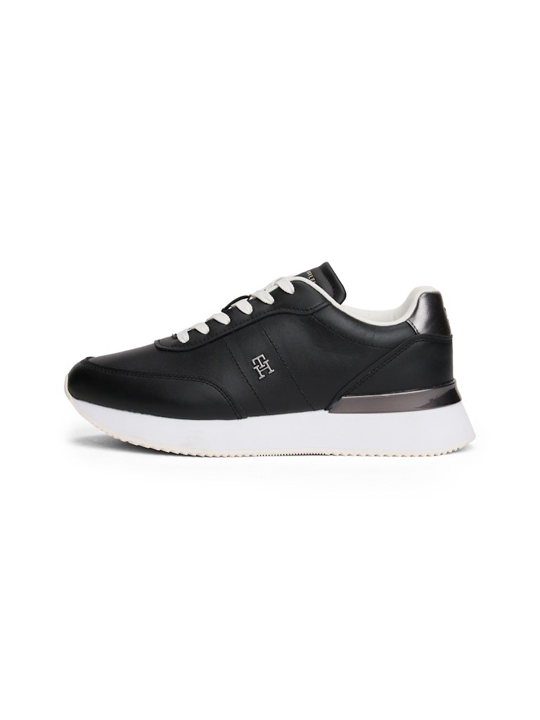 Tommy Hilfiger Kadın Siyah  Kısa Taban Runner Sneakers