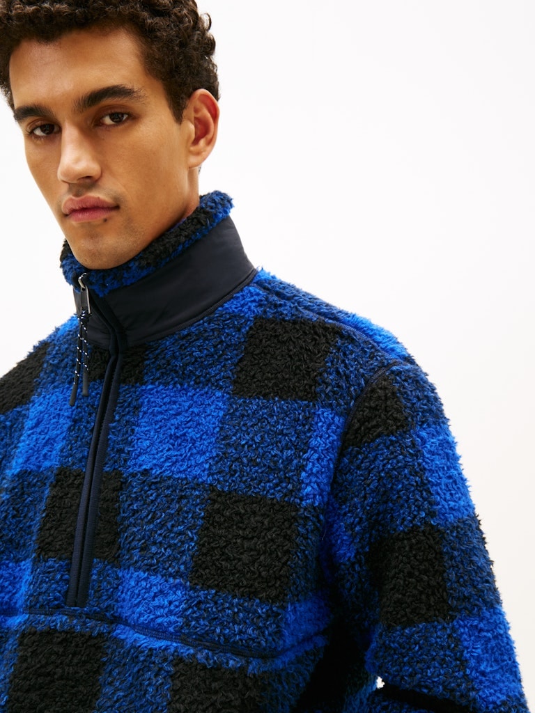 Tommy Hilfiger Erkek Yarım Fermuar Lacivert Sweatshirt