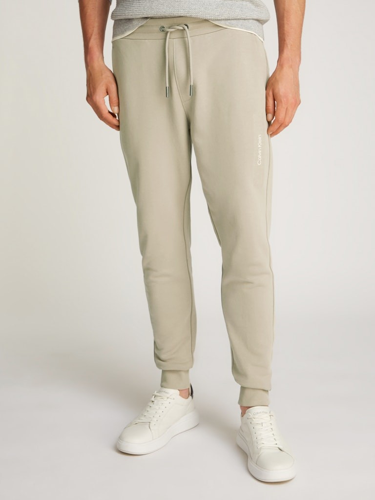 Calvin Klein Erkek Slim Fit Normal Bel Pamuklu Haki Eşofman Altı - K10K113838RAJ