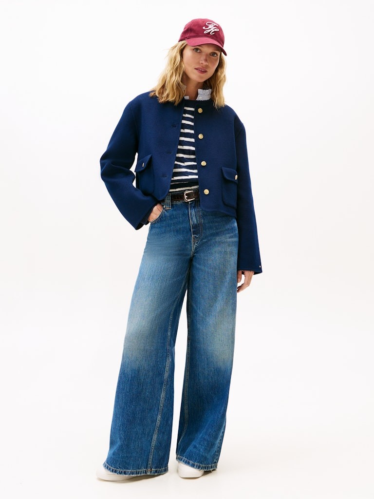 Tommy Hilfiger Kadın Lacivert Mont