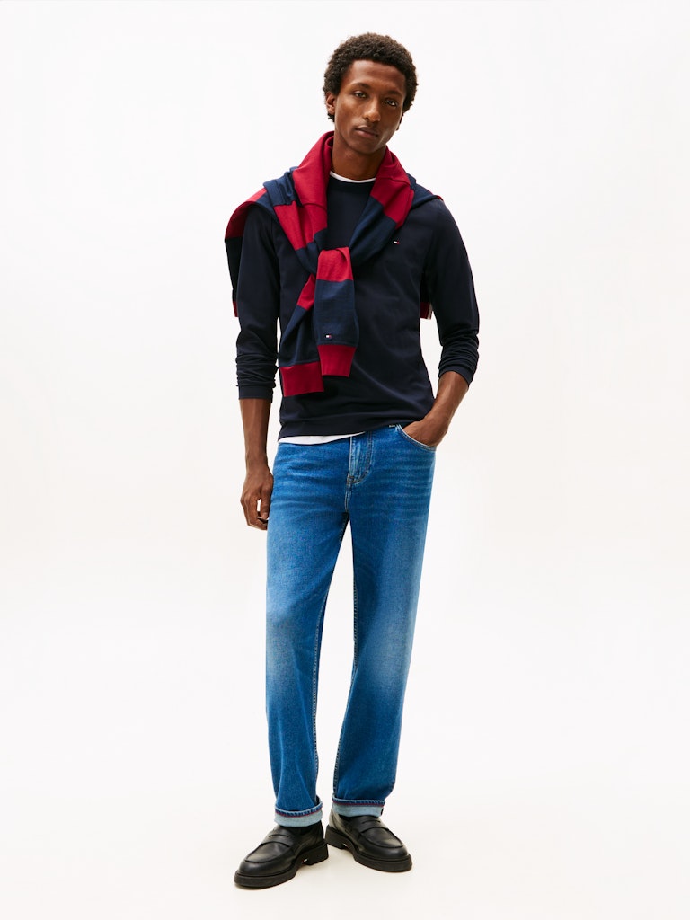 Tommy Hilfiger Erkek  O Yaka Lacivert T-Shirt