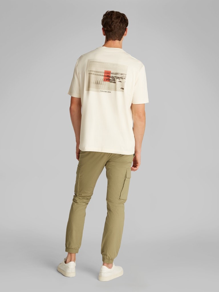 Calvin Klein Pamuk Beyaz Erkek Kısa Kollu T-Shirt - J30J327094YAC