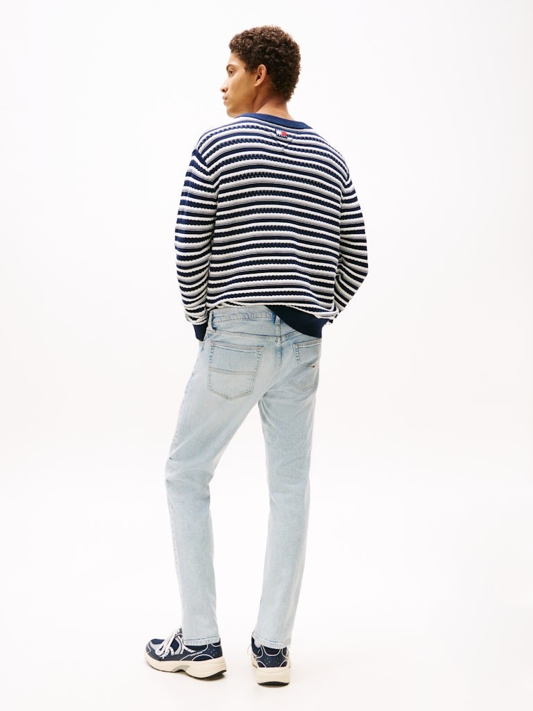 Tommy Hilfiger Erkek Mavi Tapered Kesim Austin Jean Pantolon