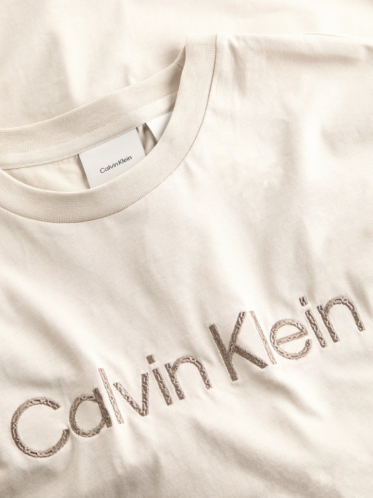 Calvin Klein Rejeneratif Pamuk Gri Erkek Kısa Kollu T-Shirt - K10K114169PDV