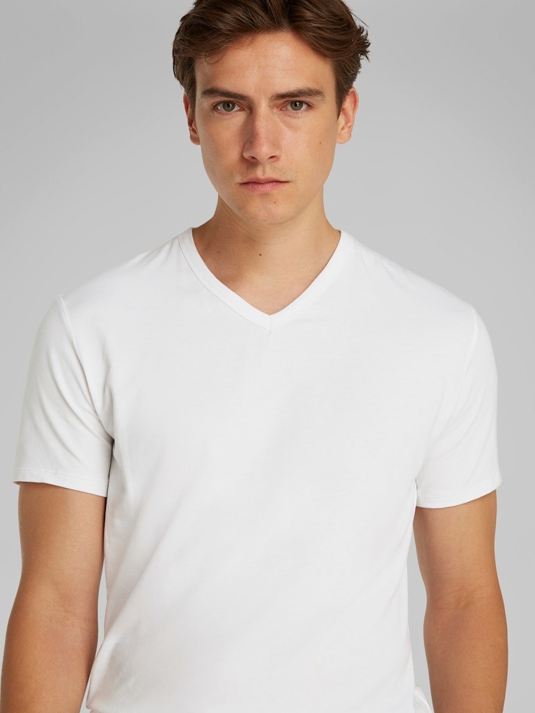 Calvin Klein Pamuk Beyaz Erkek V Yaka 3 lü Paket T-Shirt