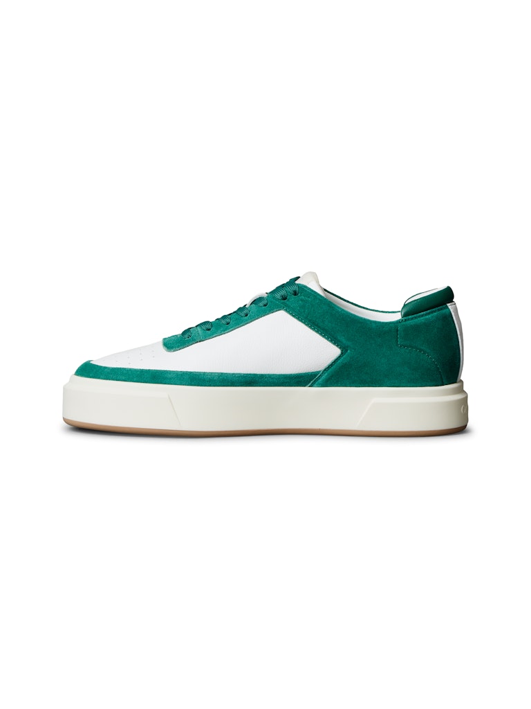 Calvin Klein Erkek Bej Deri Kısa Taban Basket Sneakers
