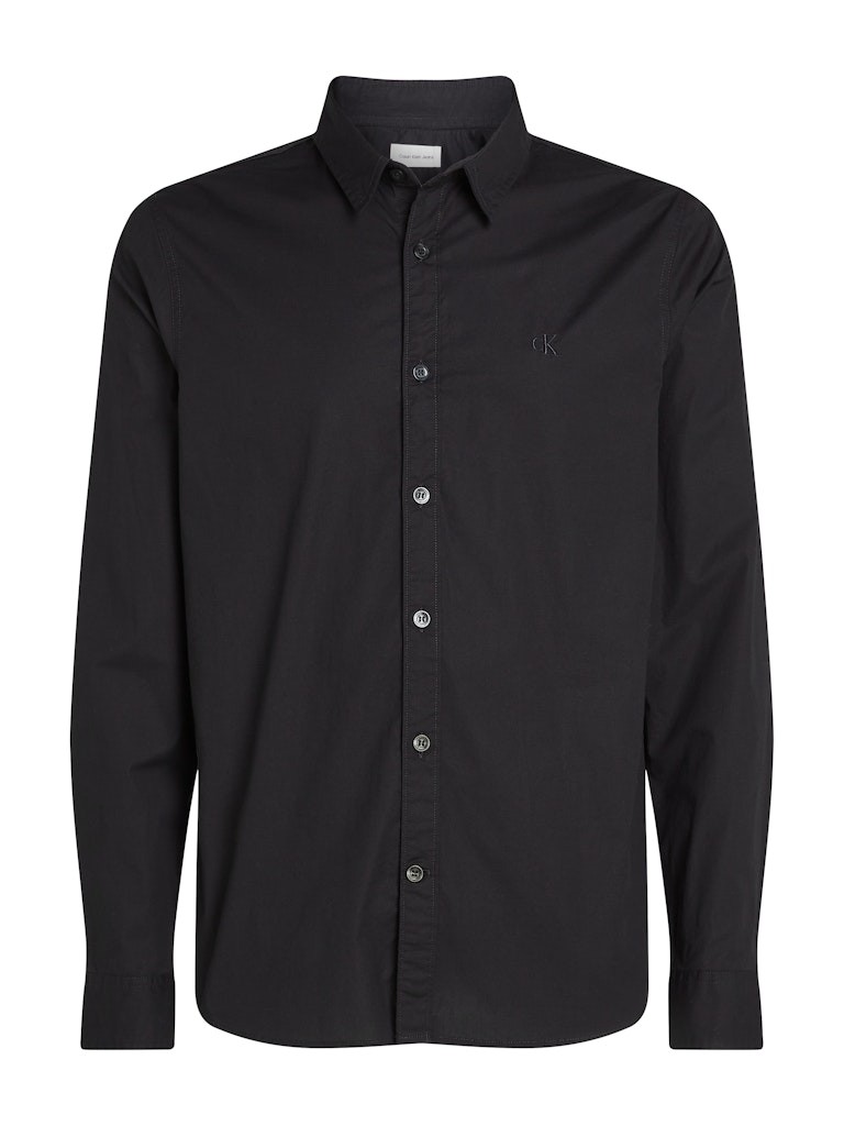 Calvin Klein Streç Pamuklu Slim Fit Gömlek Erkek Siyah Gömlek - J30J324614BEH