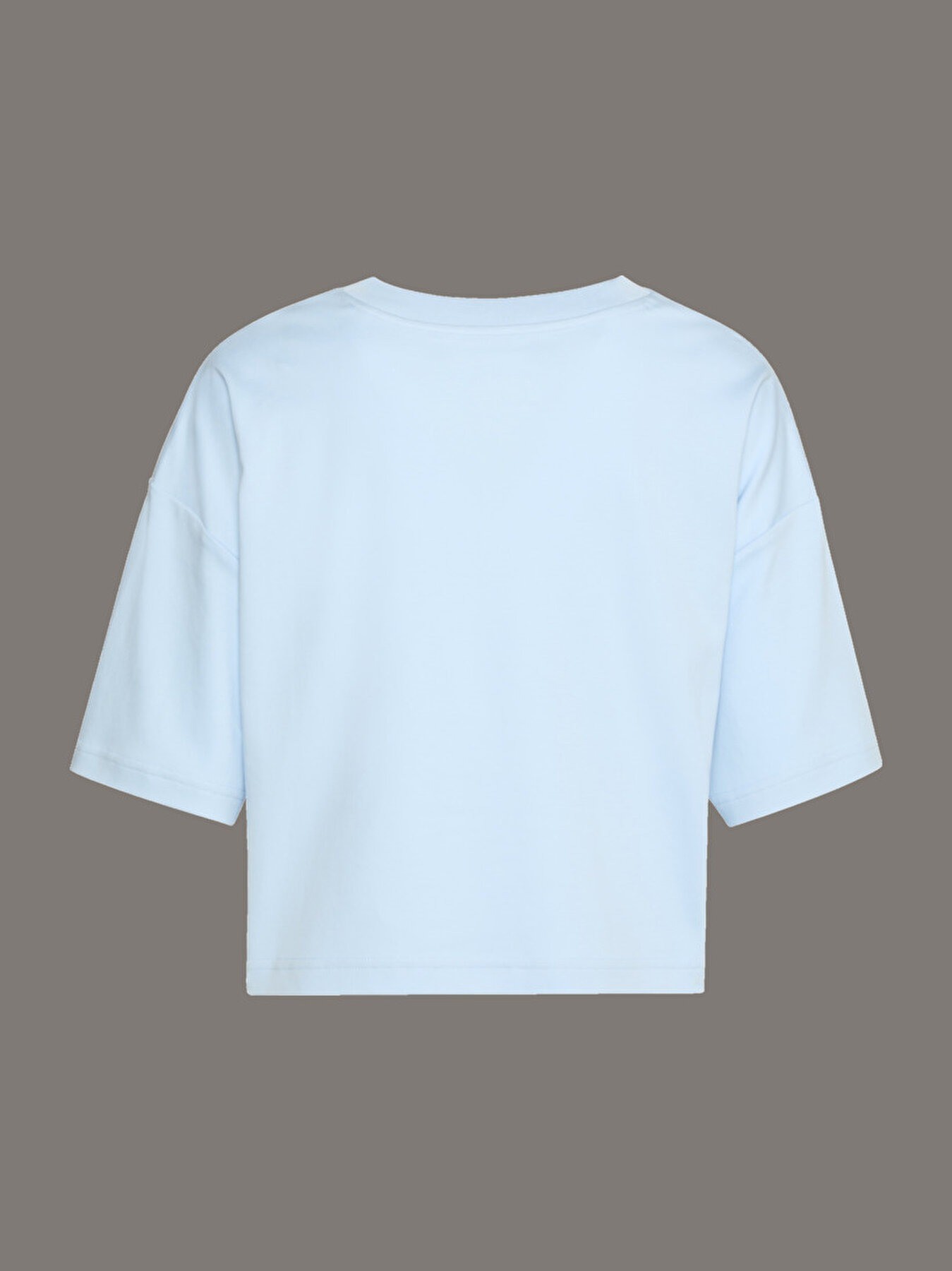 Calvin Klein Kadın Mavi O Yaka Boxy T Shirt