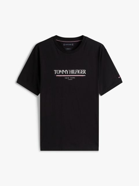 Tommy Hilfiger Erkek Siyah O Yaka T Shirt - MW0MW40324BDS