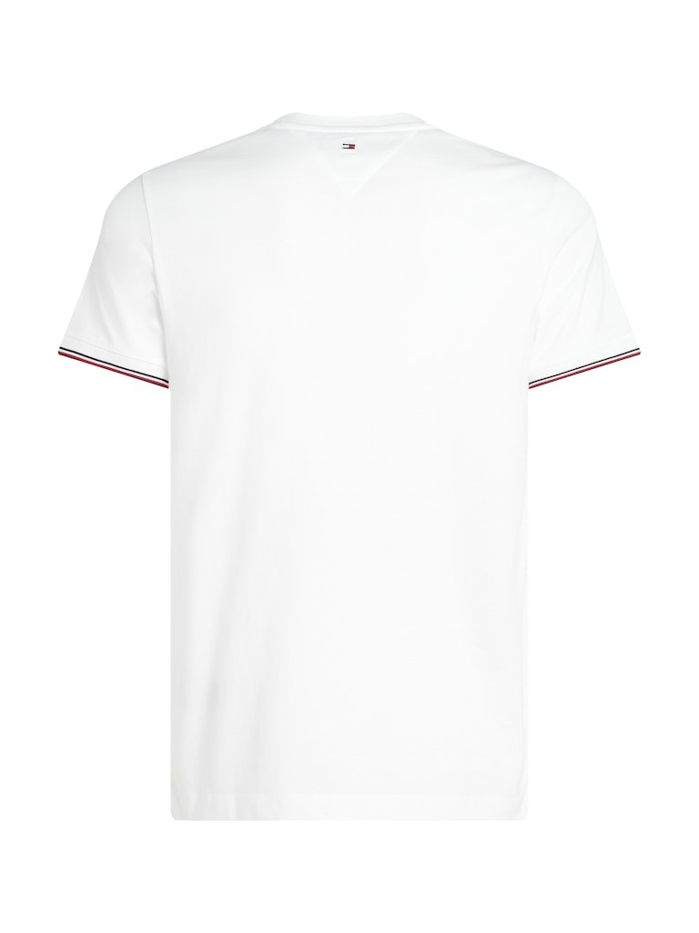 Tommy Hilfiger Rejeneratif Pamuk Beyaz Erkek Kısa Kollu T-Shirt - MW0MW32584YBR