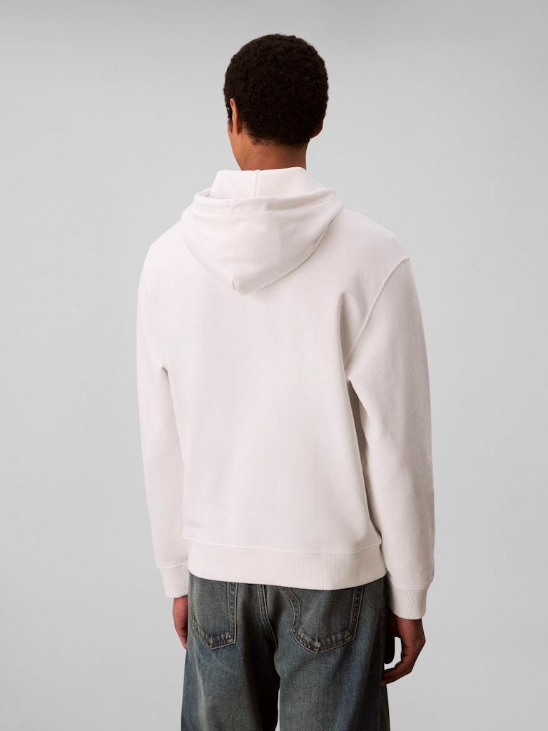 Calvin Klein Erkek Beyaz Kapşonlu Sweatshirt