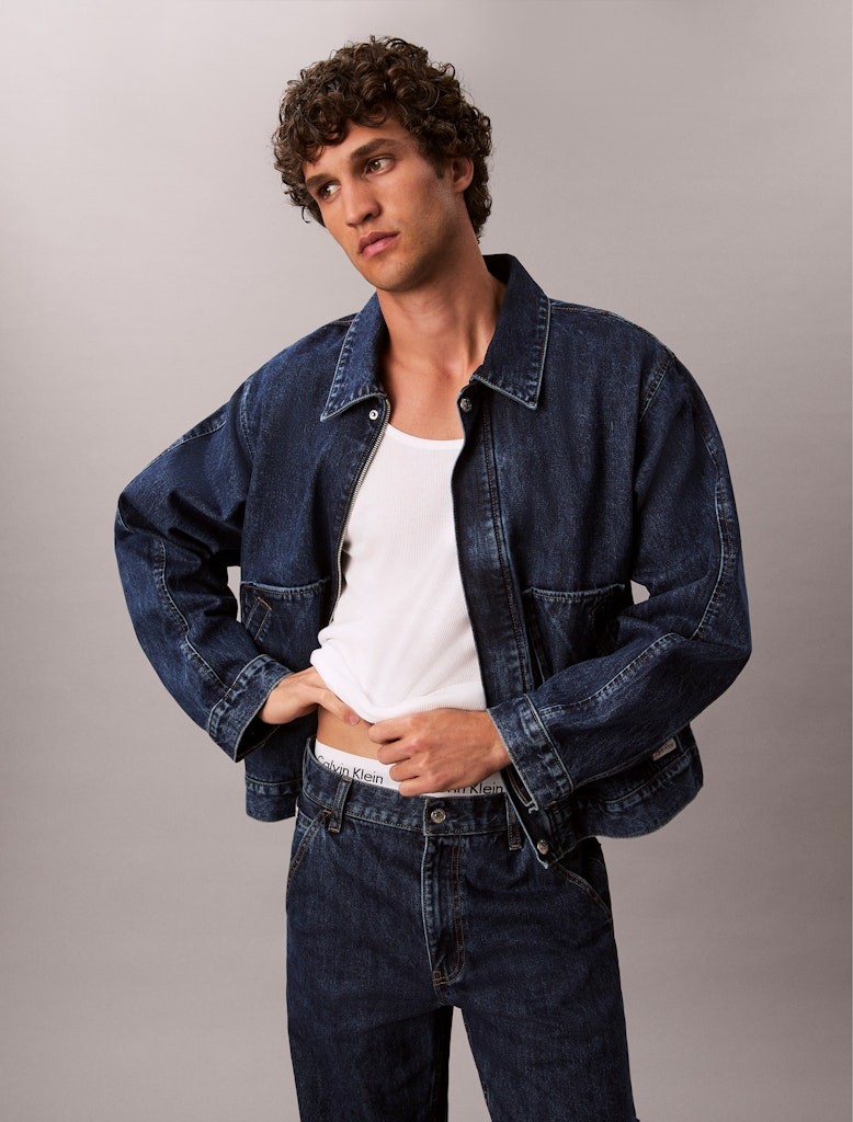 Calvin Klein Erkek Lacivert Denim Mont