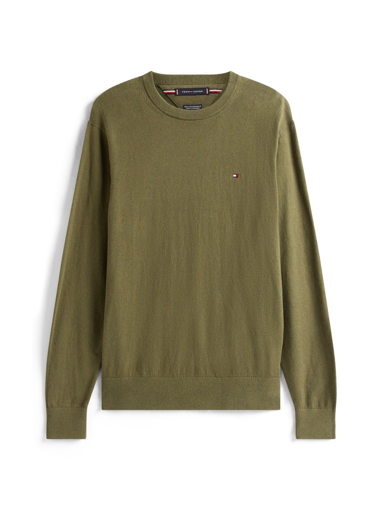 Tommy Hilfiger Erkek Yeşil O Yaka Triko