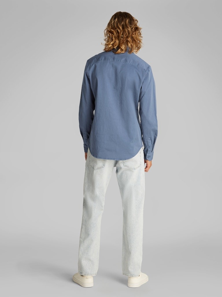 Calvin Klein Pamuk Mavi Erkek Uzun Kollu Gömlek - J30J327292CK1