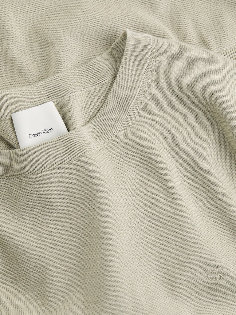 Calvin Klein Pamuk Gri Erkek Kısa Kollu Triko - K10K114485PAH