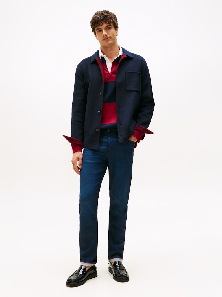 Tommy Hilfiger Erkek Mavi  Düz Kesim Denton Jean Pantolon