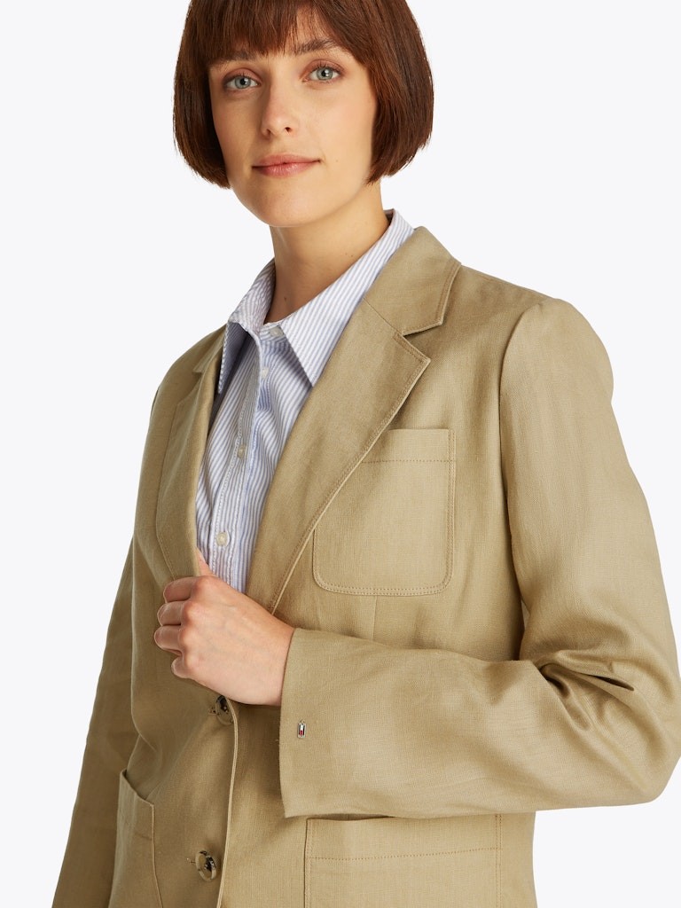 Tommy Hilfiger Keten Bej Kadın Blazer - WW0WW44757AEH